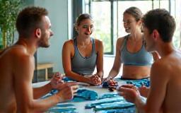 Athletes giving product feedback