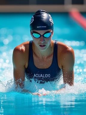 AquaLido competitive swimwear on athlete